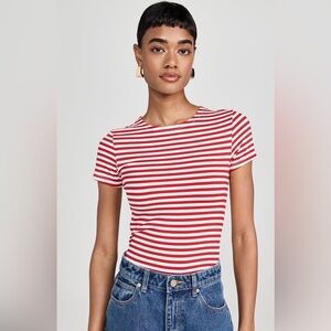 L’AGENCE Ressi Crew Neck  Stripe Women's Top